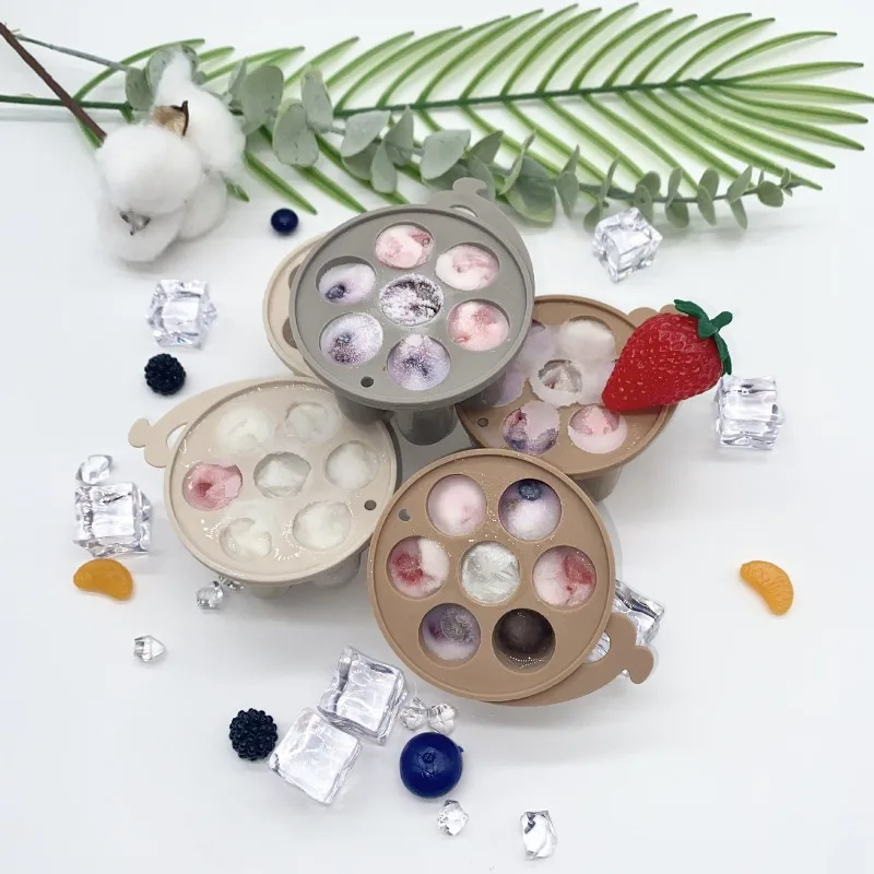 Silikon-Fruchtfutterteller für Babys, Mini-Gefrierfach, Frischhaltebeutel zum Kauen für Säuglinge, zum Selbstfüttern, Milch-Eisformen für die Linderung von Zahnfleischschmerzen – Detail 2
