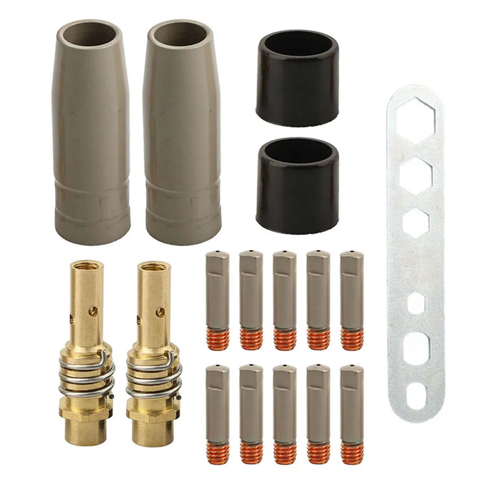 12PCS Welding Nozzle For Protection Coating Set for 15AK Systems 0.9mm Tip Size NonStick Slag Cleaning Efficiency