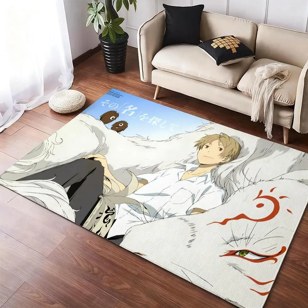 

n-Natsumes Book of Friends Floor Mat Soft Thickened Non-Slip Door Mat for Living Room Home Decor Flannel Rugs