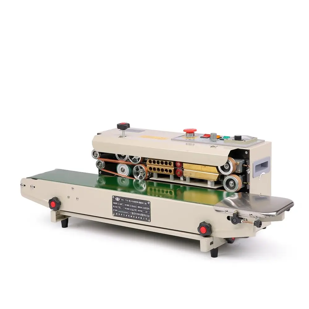 FR-770 automatic heat sealing machine continuous band sealer machine for rice beverage tea bag snack