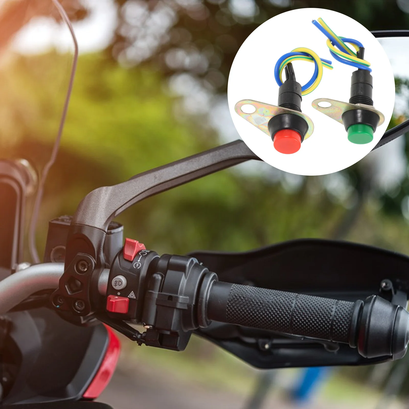 

2pcs Waterproof Motorcycle Combination Switch Light Copper Core Multifunctional Handlebar Control Switch for Electric Bike