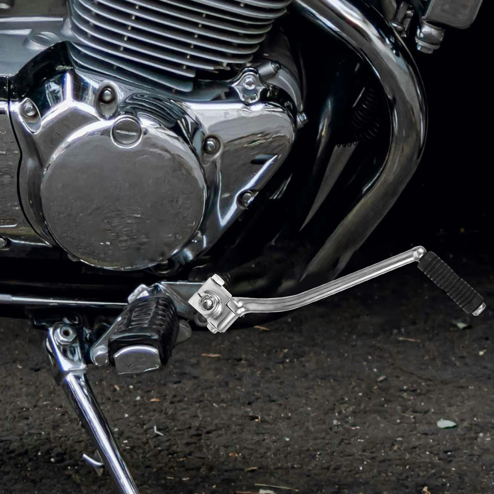 

Motorcycle Starting Rod Gear Shift Lever WY125 Silver Foot Pedal Bar Metal Construction Long Lasting Performance