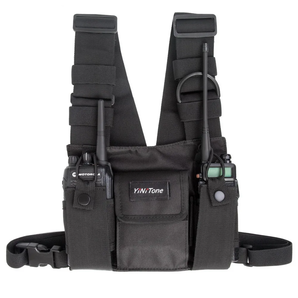 New Style BG-01 Radio Chest Harness Bag Universal Two Way Walkie Talkie Nylon Pocket Holster Bags High Quality Waterproof