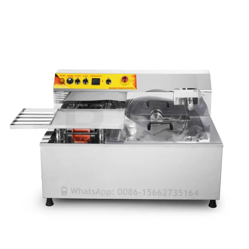 Semi-Automatic 25 Liters Chocolate Tempering Machine With Vibrating Vibration Table Chocolate Melting Coating Vibrator Machine