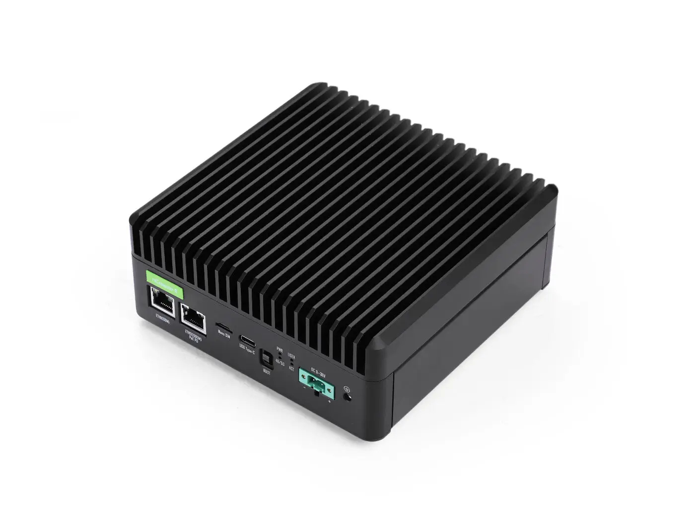 Edge AI Controller Raspberry Pi CM5 IoT Fanless Computer,Hailo-8 26TOPS,8GB 16GB RAM,32GB eMMC,PoE,RS485/RS232,DI/DO,-20°C-65°C