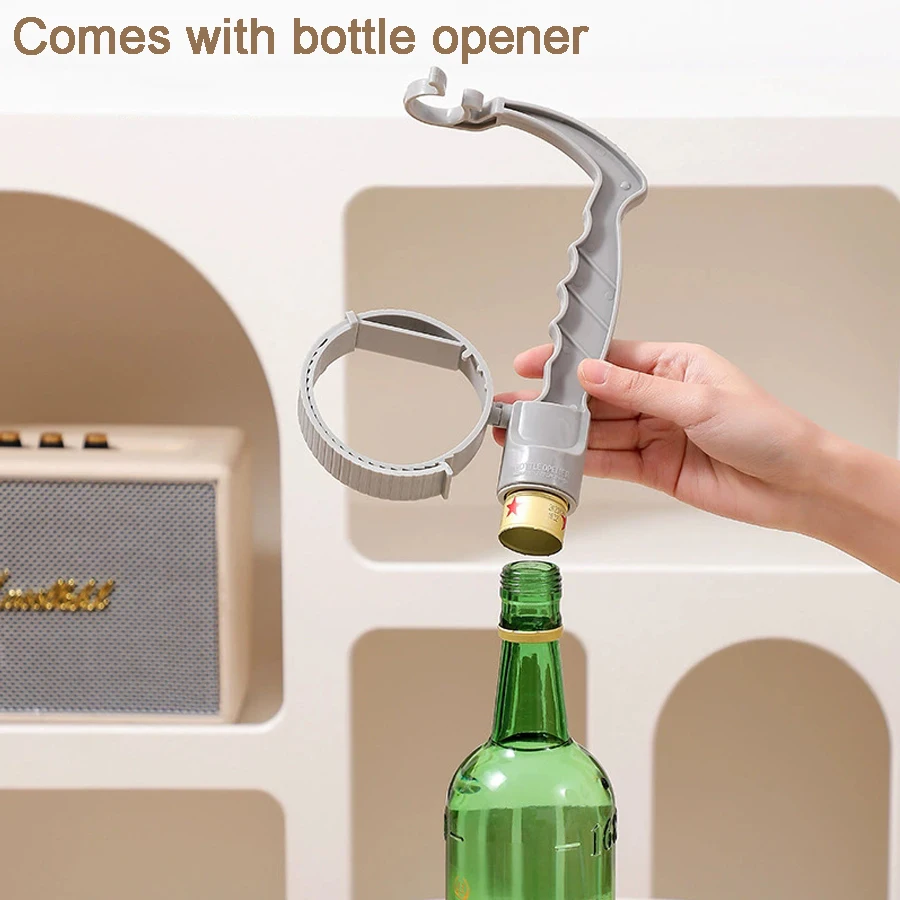 Beverage handle soda water beverage bottle plastic handle (with bottle opener function) Cola handheld pouring handle view 5