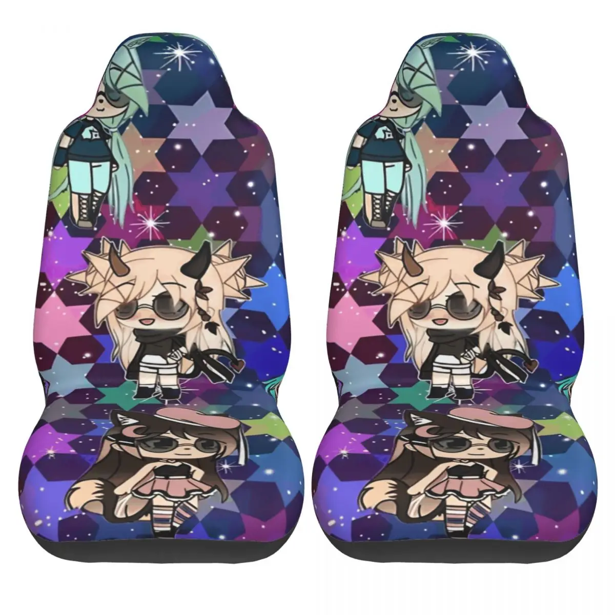 

Gacha Life Girl Bundle Pack Stars Car Seat Covers 2 Pcs Full Auto Seat Covers Winter Polyester Safety Cover