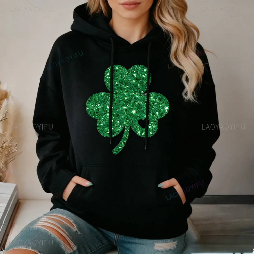 

Толстовка Shamrocks 2026 для женщин, с графическим принтом Lucky Shamrocks, на День Святого Патрика, худи Flash, унисекс, топы Shamrocks