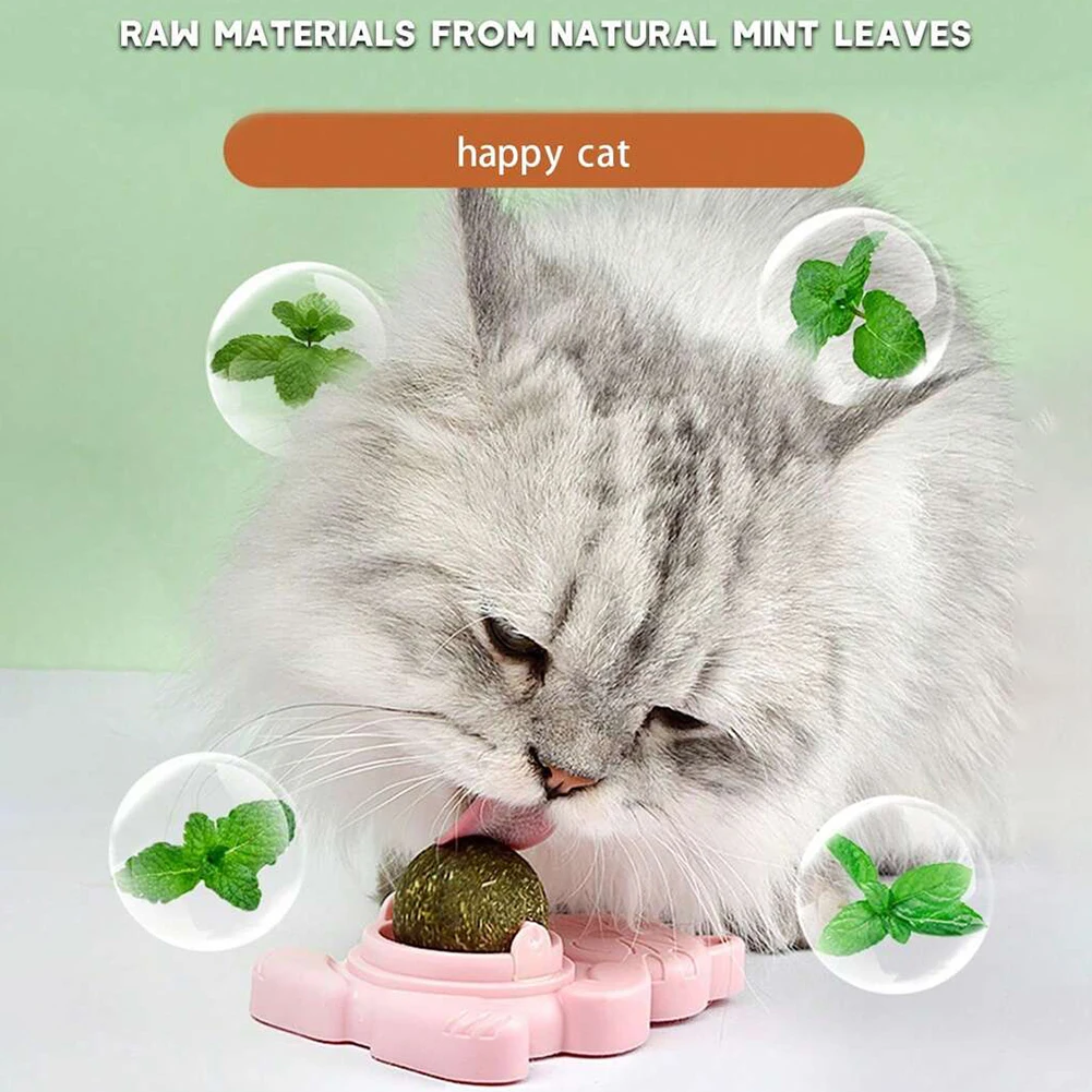

Lovely Catnip Spinnings Ball For Cat Safe Using Kittens Chews Toys For Cat Kittens
