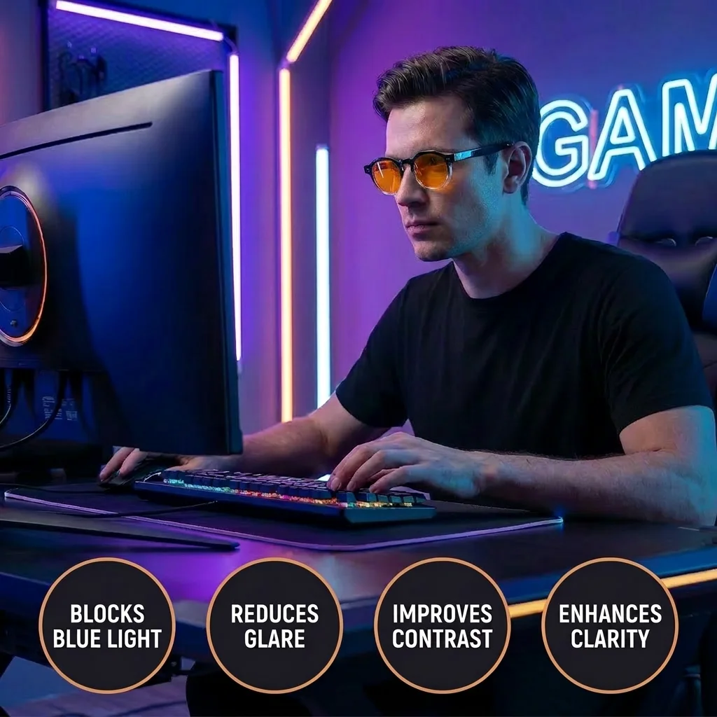 Firstsense Anti Blue Light Gla - Pc Gaming Orange review and price