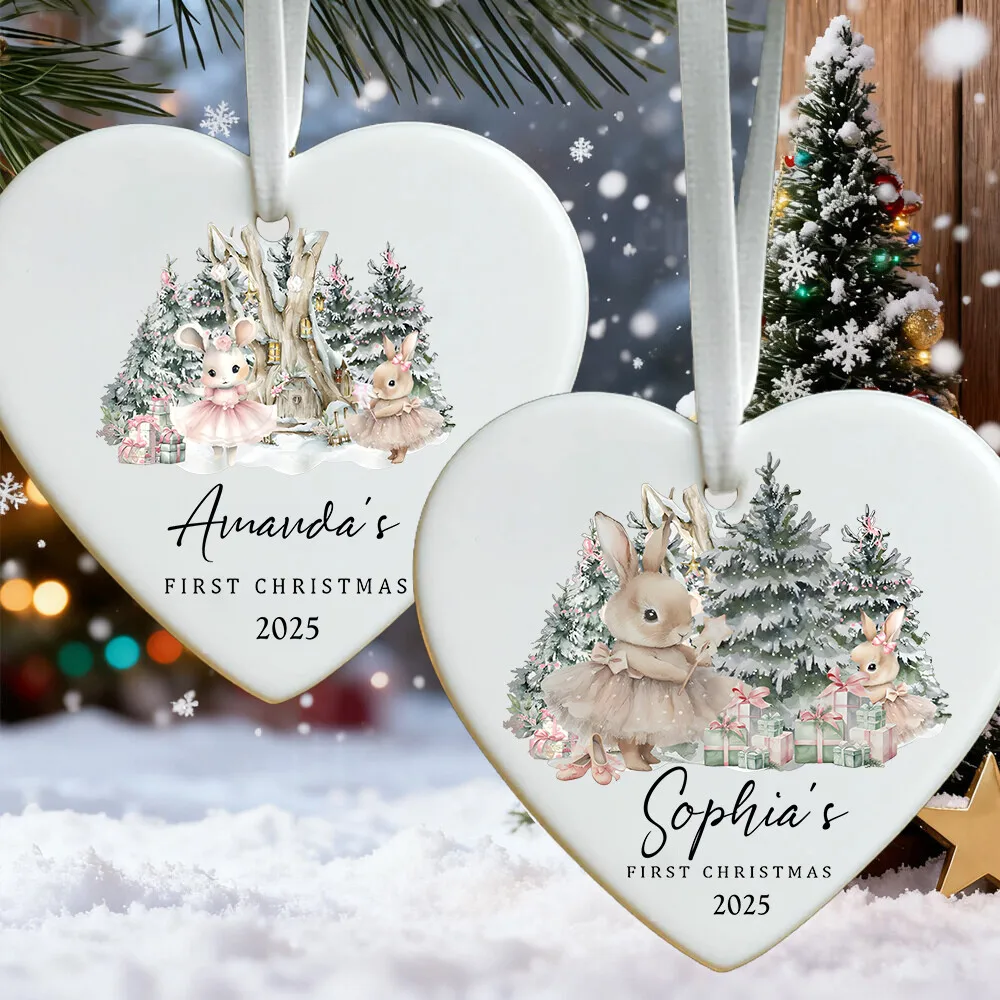 Baby's 1st Christmas Ornament Custom Newborn Gift Personalized Baby First Xmas Bauble Christmas Gifts for Baby