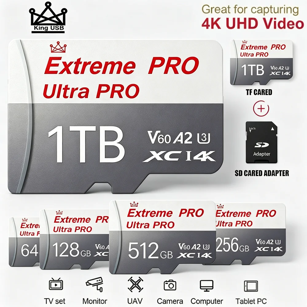 High Speed SD Card 32GB/64GB/128GB/512GB U3 V30 Memory Card for Car DVR Truck Recorder Loop Video Best Seller Hot Sale