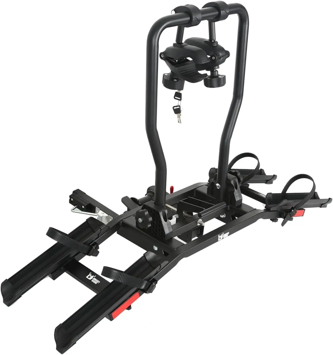 

2-Bike Hitch Rack for Cars SUVs Trucks, Anti-Wobble Tilting Folding Platform Carrier Fits 16-29 Inch Wheels