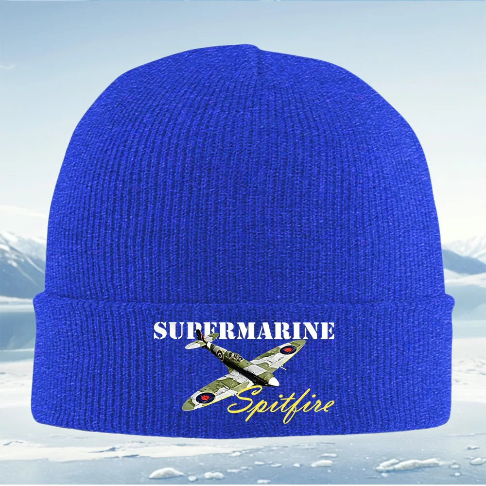 تصميم الطائرة المموهة، الطائرات الجوية، شعار الرجعية، الطائرة المقاتلة. الرجال النساء للجنسين محبوك قبعة قبعة صوفية قبعة الشتاء T