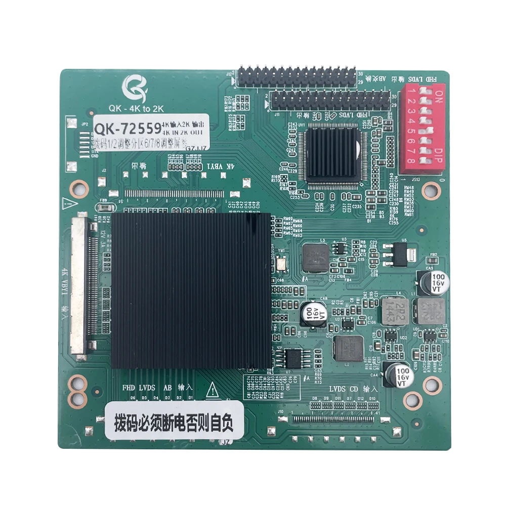 Placa-mãe no Logic Board, 4K a 4K QK-72339 4K a 2K QK-72559 Turn Board, V-by-One para LVDS Circuit Board