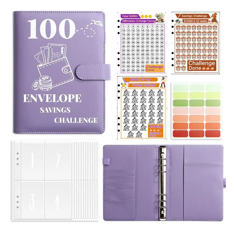 Savings Challenges Book With Envelopes Savings Binder Envelope Money Saving Binder For Planning And Saving 5050 Dollars