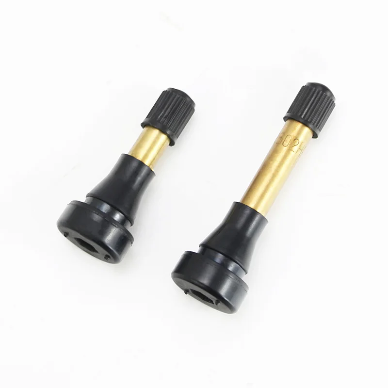 4pcs High Pressure Snap-in Tire Valve TR600HP EPDM Rubber Tubeless Valve Stem EPDM Tyre Nipple with Plastic Valve Cap Brass Core