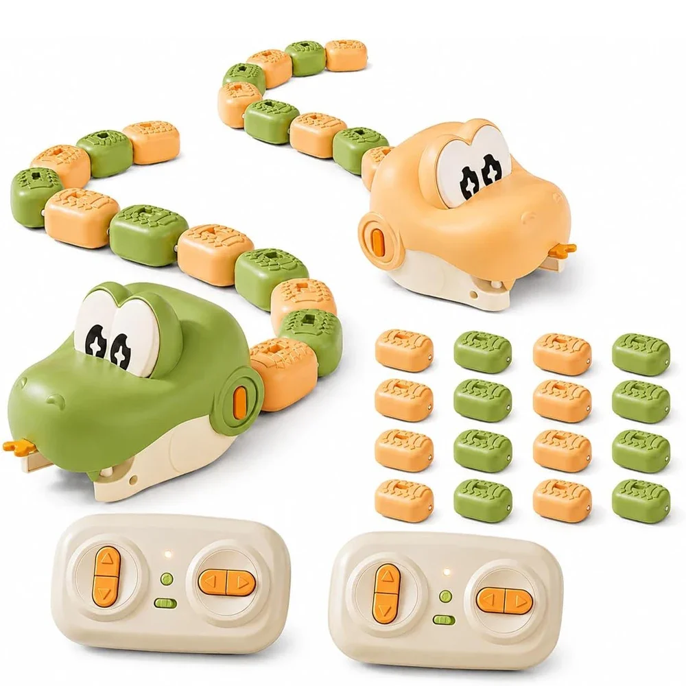 Magnetic Eating Snake RC Car Toy | Remote Control Greedy Bean Devouring Animal Toy, Interactive Kids Birthday Gift