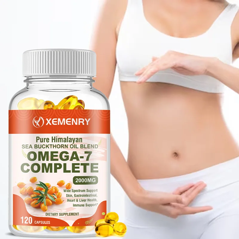 

Complete Omega-7 Capsules - Supports Skin and Intestinal Health, Improves Skin Vitality, Boosts Immunity, Natural Antioxidant