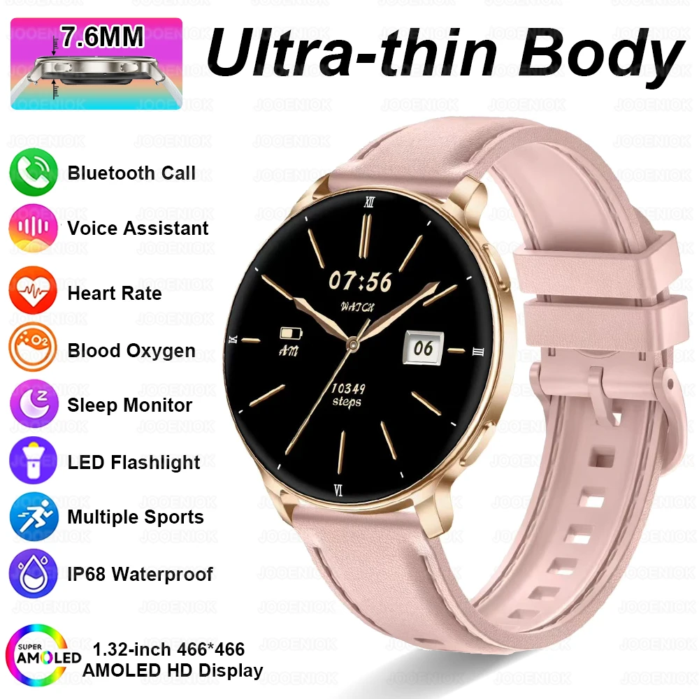 7.6MM Smart Watch 1.32'' AMOLED HD Screen