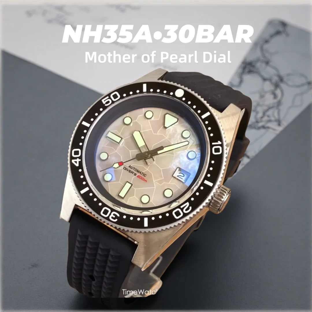 

Мужские автоматические часы Tandorio NH35, 41 мм, циферблат из перламутра, механические, для дайвинга, с антибликовым сапфировым стеклом, водонепроницаемость 30 АТМ