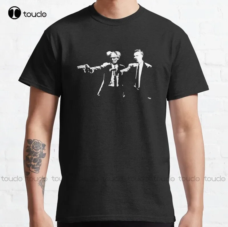 Nouvelle chemise Schopenhauer et Nietzsche-Fun shay T-Shirt classique Tee Shirt en coton S-3Xl Chemises drôles Mode Drôle Nouveau