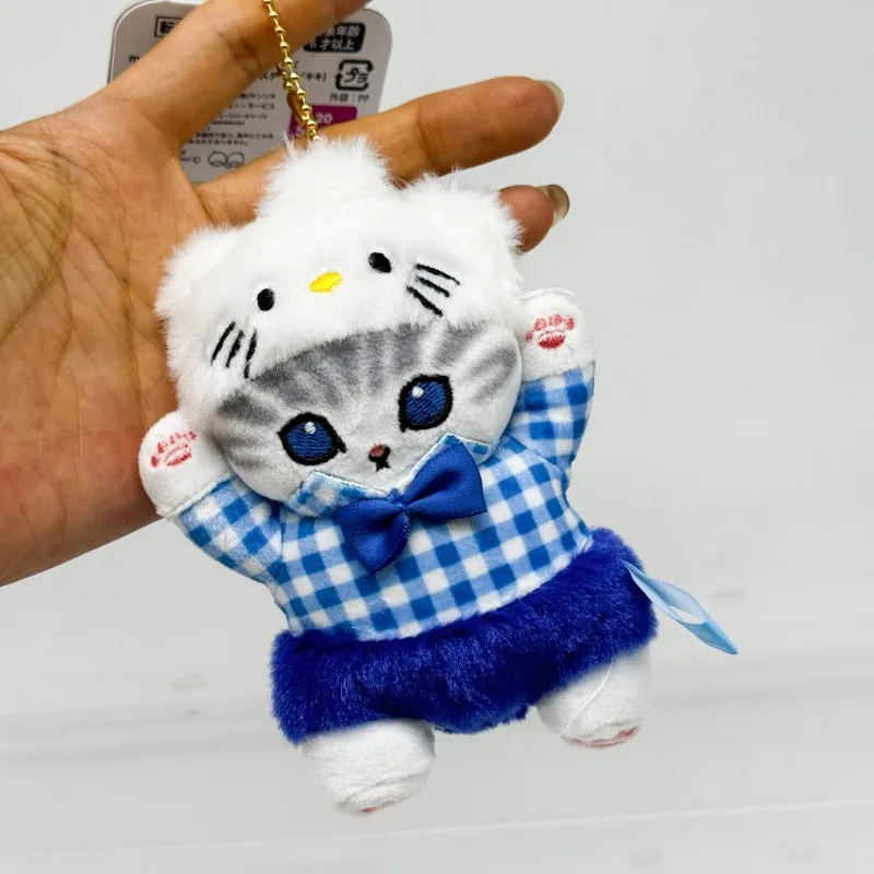 Mofusands Sanrio Characters Bag Stuffed Plush Pendants Cat Cosplay Keychains Kuromi Cinnamoroll Collect Decoration
