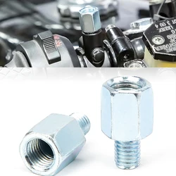 2PCS Scooter Motorcycle Rear Mirror Adapters M10 M8 8mm Right Left hand thread Coupling Nut,Height Increasing Adapter Screw
