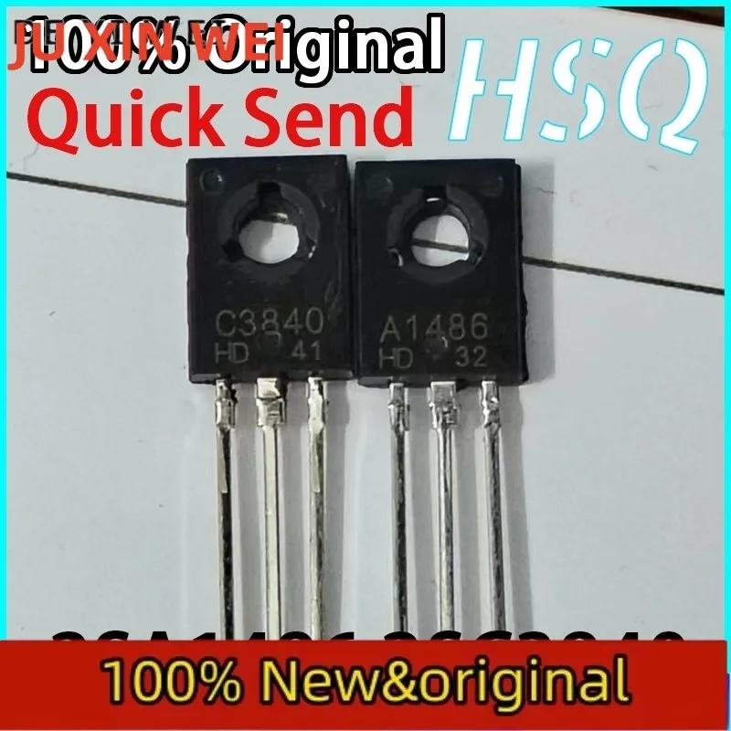 10PCS 2SC3840 C3840 2SA1486 A1486 1A 600V TO126 Small Power Triode Pairing Tube
