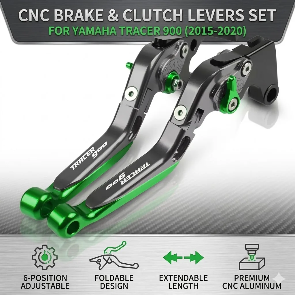

Motorcycle Adjustable Brake Clutch Levers & Handle Handlebar grips For YAMAHA TRACER900 2015-2020 2016 Motorcycle Accessories