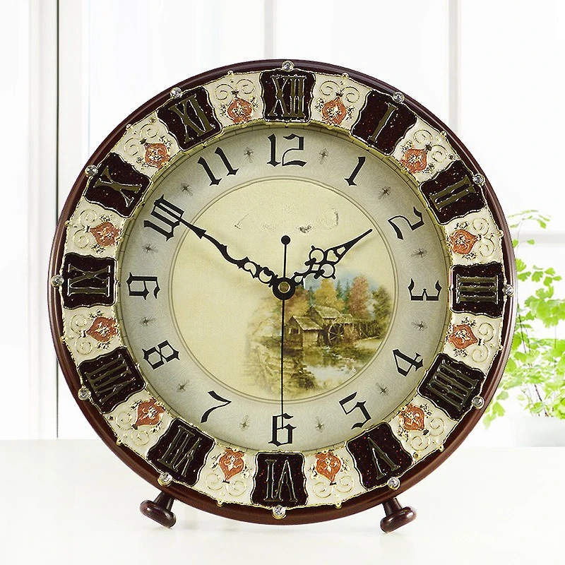 

European large fashion silent antique clock modern living room simple creative quartz