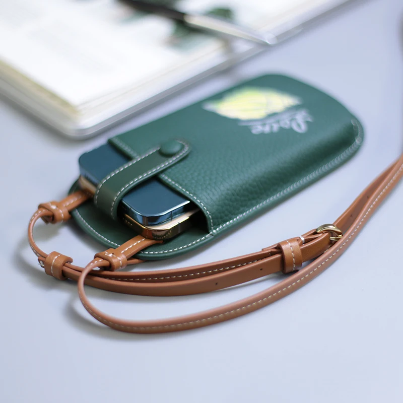 Luxury Brand Mini Handbag Women\'s Excellent Natural Leather Small Shoulder Bag Wallet Women Crossbody Cellphone Pouch for iPhone