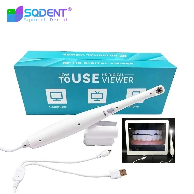 TV Type Dental Camera Intraoral Dentist Equipment Intra Oral With High Resolution 8 Leds Light Endoscope Camera Dental Supplies