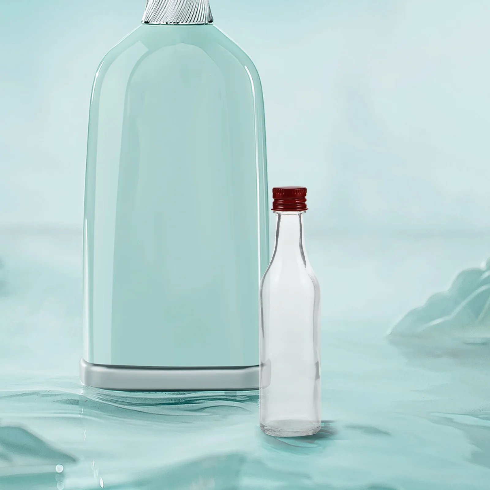 

10Pcs Clear Glass Bottles 50Ml Compact Travel-Friendly Liquid Holders for Medicine Essential Oils Multipurpose Small