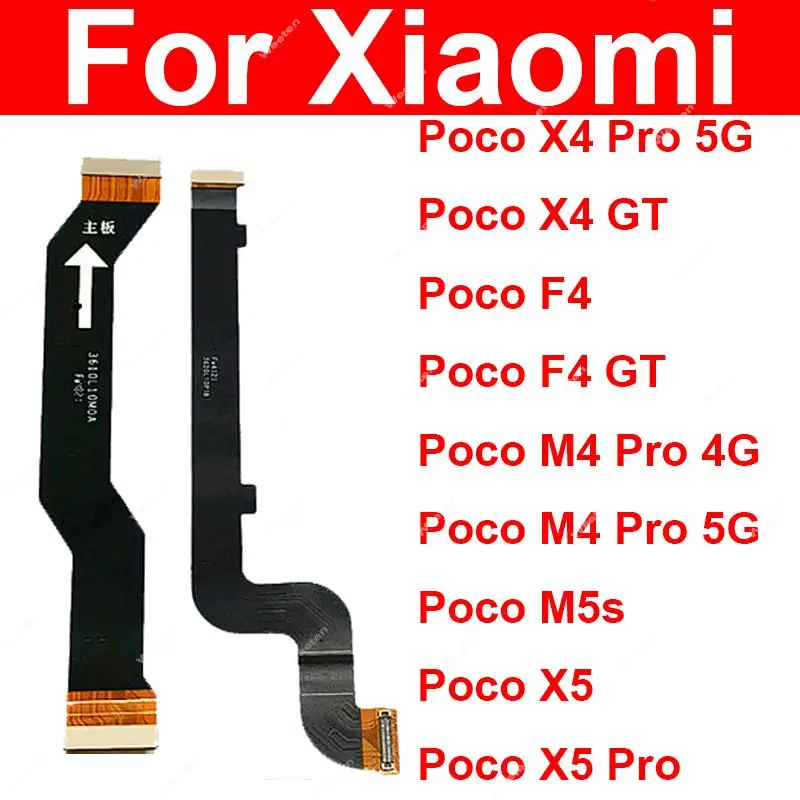 For Xiaomi Poco X4 Pro 5G Poco X4 F4 GT M4 Pro 4G 5G M5s X5 Pro Motherboard LCD Display Connector Flex Cable Replacement Parts