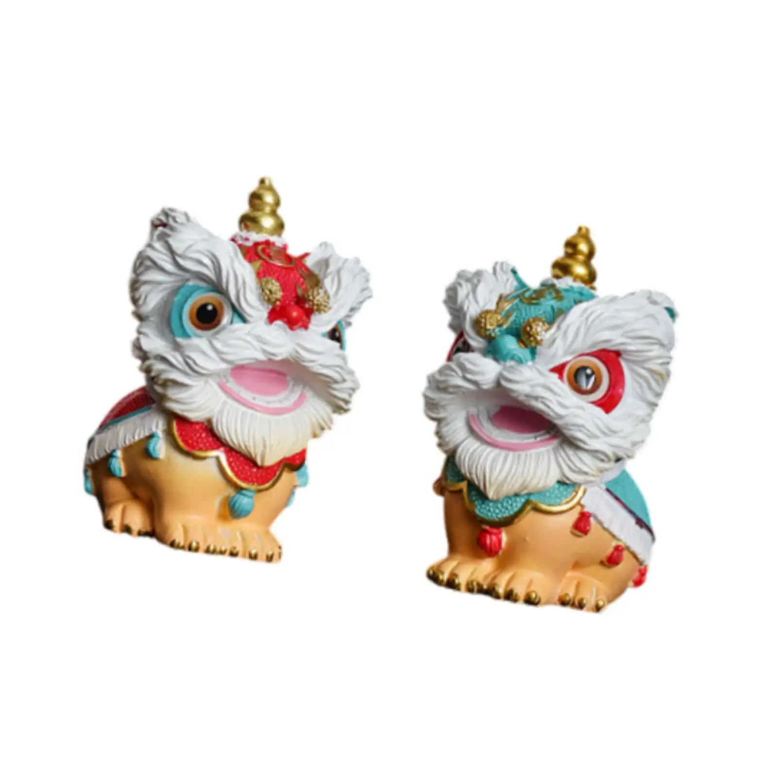 

2x статуи танца льва, китайские украшения для камина, спальни, рабочего стола