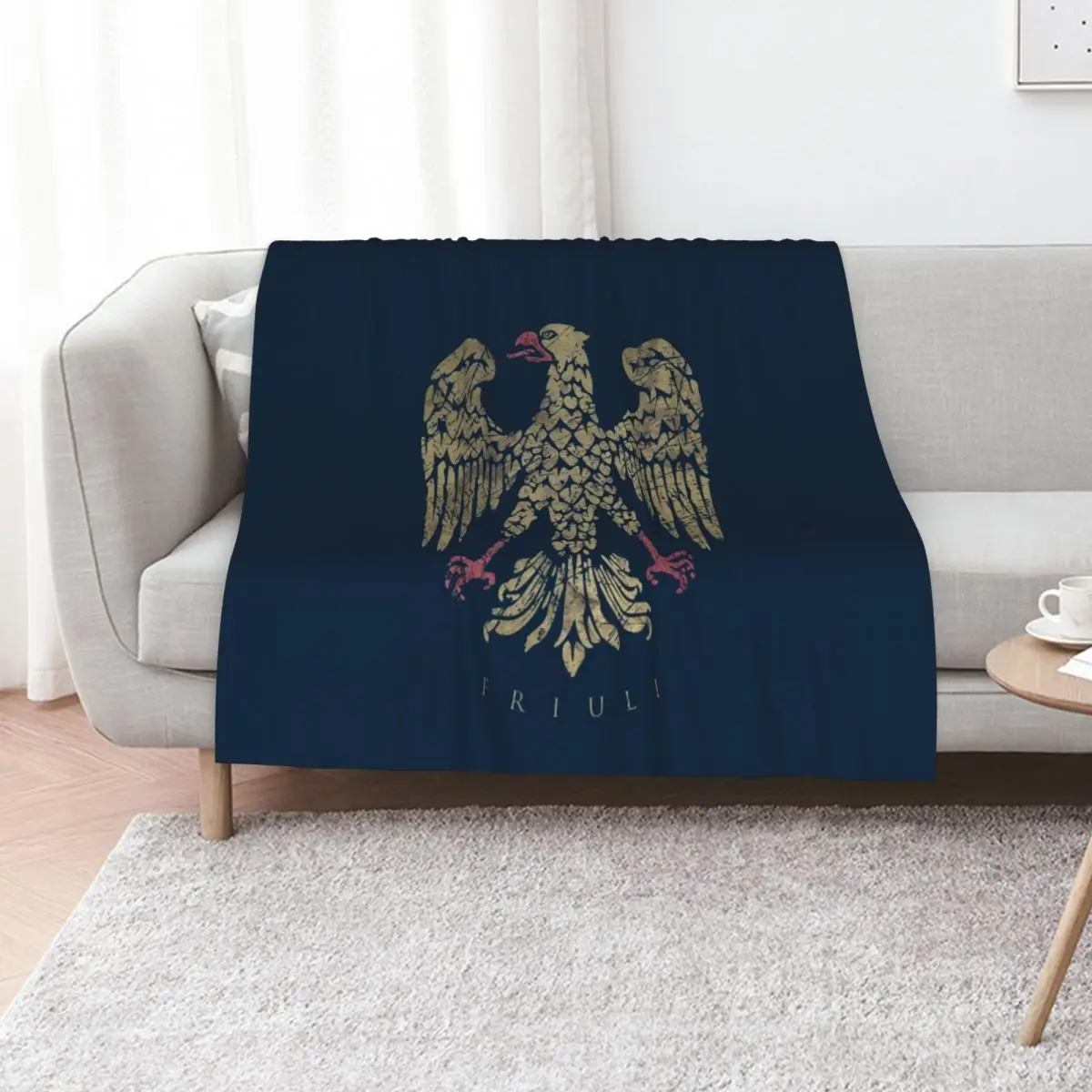 Friuli Emblem - Vintage Gold Throw Blanket Personalized Gift funny gift Blankets For Sofas Bed covers Baby Beautifuls Blankets