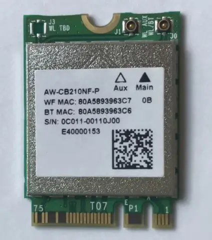 Dwuzakresowa karta 802.11ac 867Mbps NGFF M.2 WiFi Wireless Bluetooth BT 4.0 2.4G/5Ghz dla Broadcom BCM94356Z Azurewave AW-CB210NF-P