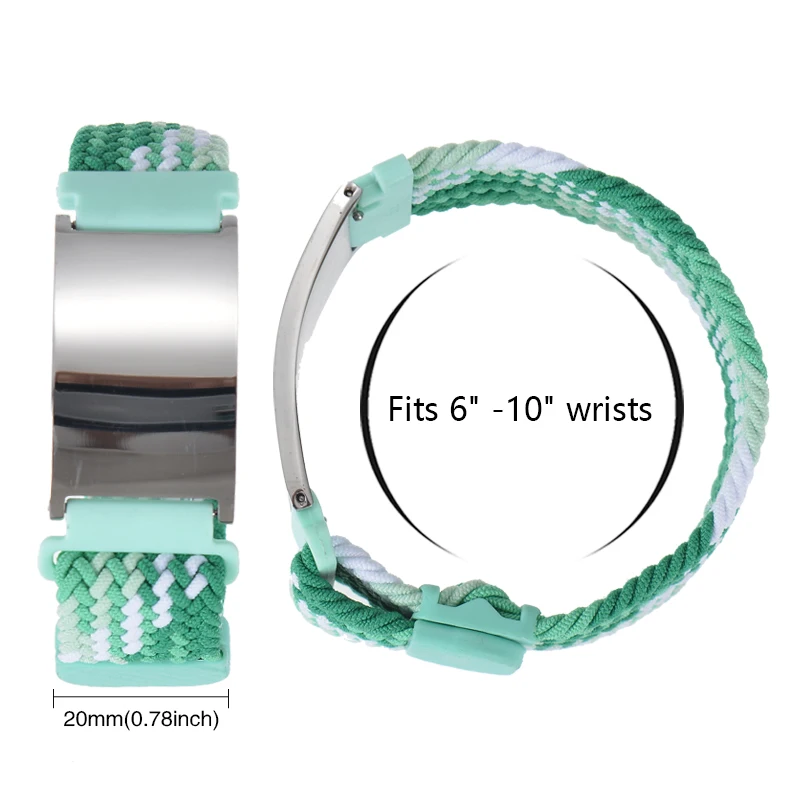 Personalisiertes Medizinisches Warnarmband Elastisches Nylon Individuell Graviertes Etikett Medizinisches ID-Armband Verstellbares Andenken-Geschenk für die Gesundheit – Detail 12