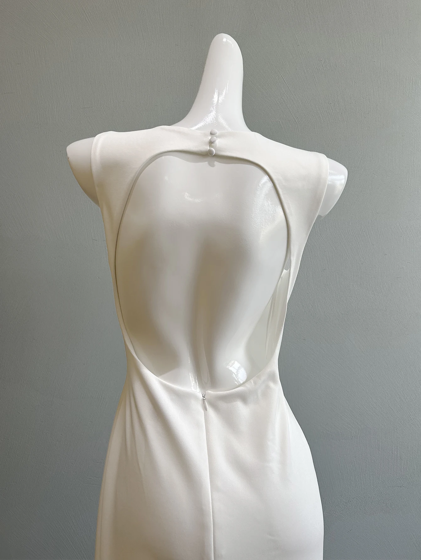 Lucyinlove Luxury Sexy Backless White Satin Evening Dresses Women Elegant Wedding Party Long Prom Cocktail Dress Vestidos image 6