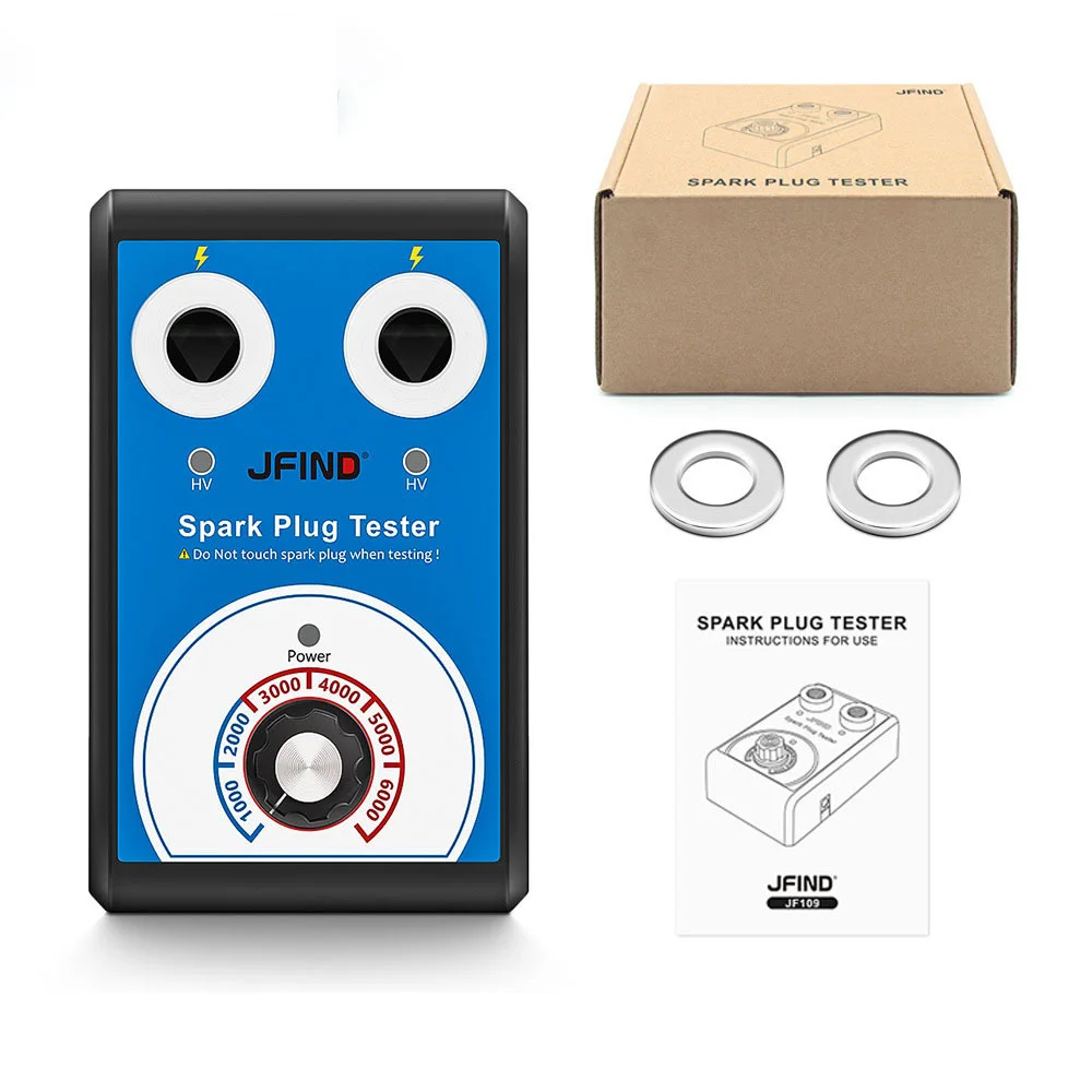 Jfind Jf109 البلاستيك الديزل التشخيص رمز القارئ أداة سيارة كهربائية شرارة التوصيل تستر مع ثقب مزدوج إصدار البرمجيات الجديدة #4