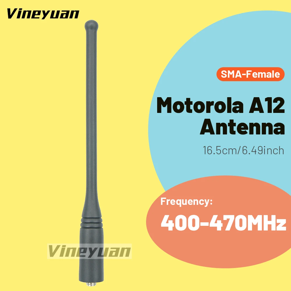 NEW 16.4CM/6.45inch Long Antenna UHF 400-470MHz Walkie Talkie Antenna For Motorola Mag One A10 A10D A12 A12D Two way Radios