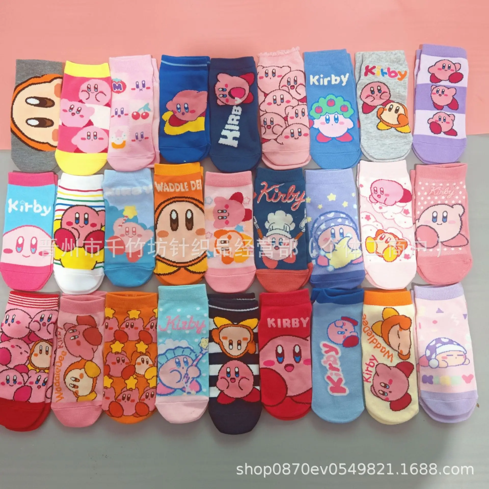 Anime Kirby Herrensocken Cartoon Knöchelsocken Modetrend Tube Cosplay Socken Sportsocken