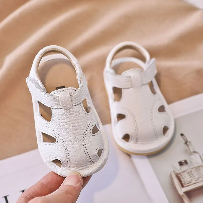 

Baby Sandals Soft Sole Genuine Leather Closed Toe Infant Toddler Boy Girl Summer 2026 New Beach Shoes