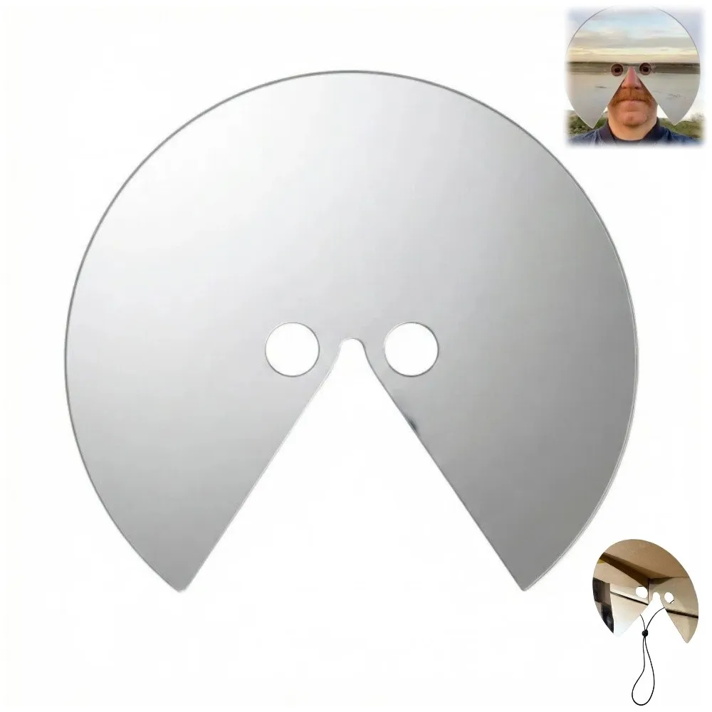 Round Mirror Face Mask: Wearable Acrylic Reflective Costume Prop