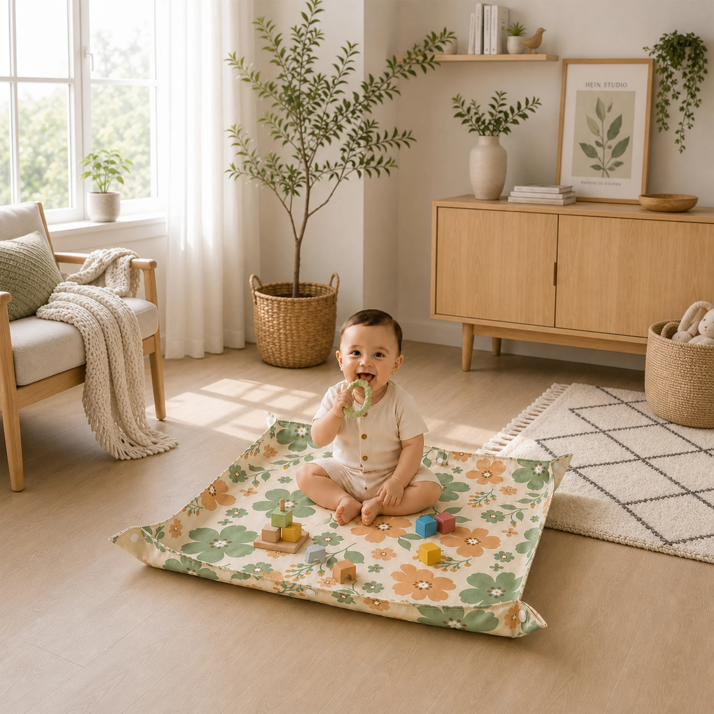 1PC Baby Mat for Floor & Under - Baby Food Eating Chair recension och pris