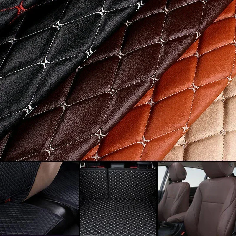 Pu Leather with Sponge Padding 1M Roll Quilted Upholstery Fabric for Diy Car Mats, Sofas, Furniture & Room Decor