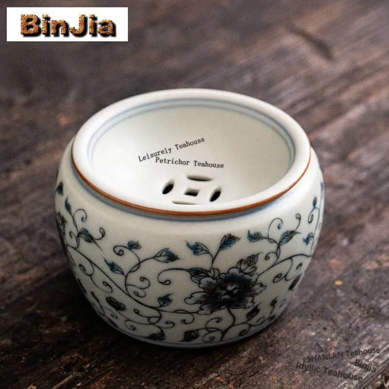 450ml Lotus Rabbit Jianshui Tea Wash Bowl Tea Garbage Can Water Washing Slag Tank Household Chaxi Tea Ceremony Supplies Craft