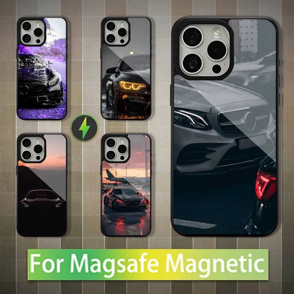 

Sport M-Mercedes Car Phone Case For iPhone 16,17,15,14,13,12,11,Pro,Max,Plus,Mini,Magsafe,Magnetic Wireless Charging Case