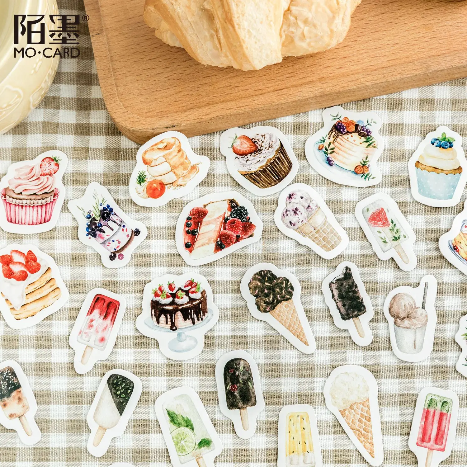 45Pcs Colorful Summer Series Boxed Stickers Decorative Scrapbooking Drink Cake Art Collage Stationery Kawaii Stickers Planner